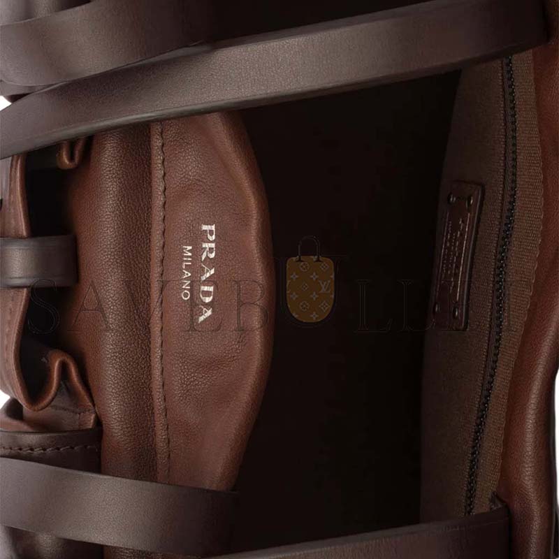 PRADA ROUTE LARGE LEATHER HANDBAG 1BG644 (34*25*17cm)